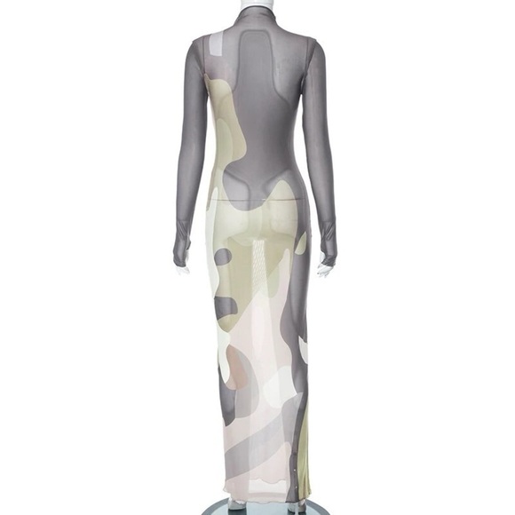 Camo Mesh Dress - Picture 7 of 9